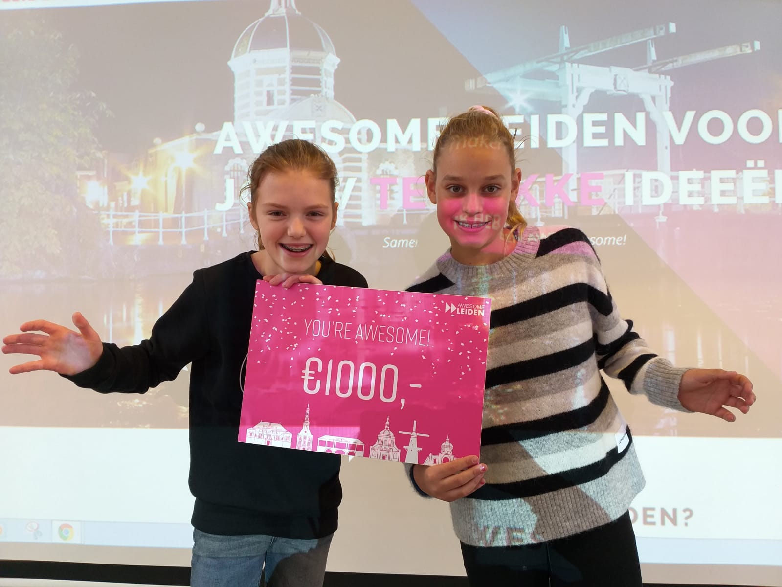 Awesome Leiden - brugklassers winnen €1000 met hun idee! Awesome Leiden - brugklassers winnen €1000 met hun idee!