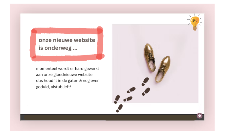 nieuwe website in de maak